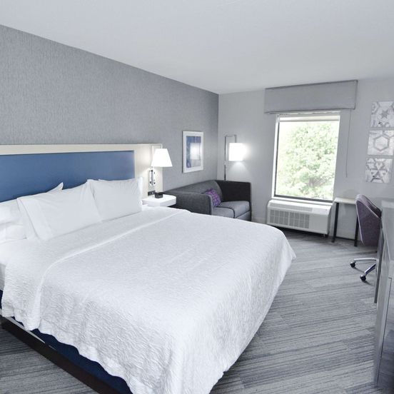 Bedroom view of Hampton Inn Auburn