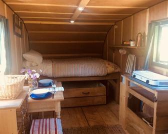 Simple, idyllic rural cabin, with sea views, peace but nearby local amenities - Bridport - Bedroom