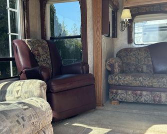# 01 Experience the Ultimate Sunset Adventure; Trailer on the Water! - Northern Bruce Peninsula - Living room