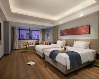 Paris Puya Designer Hotel (Wenling City Center Ing Branch) - Taizhou - Slaapkamer