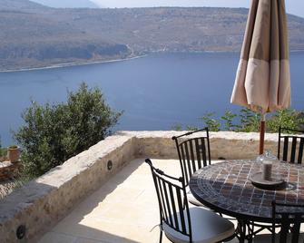 Private villa Filanthi \nwith panoramic views of Itilo bay in Mani - Karavostasi - Patio