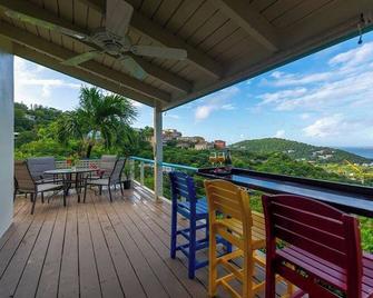 Cruz Views #10 - Corner Condo w/wrap around deck, sunsets! - St. John - Balcony