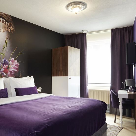 Bedroom view of The Muse Amsterdam Boutique Hotel