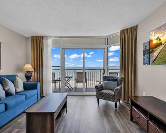 Breathtaking 2BR Condo w Floor-to-Ceiling Windows Overlooking Ocean - Myrtle Beach - Living room