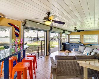Lake Francis Lily Pad - Home with Hot Tub and Dock! - Lake Placid - Living room