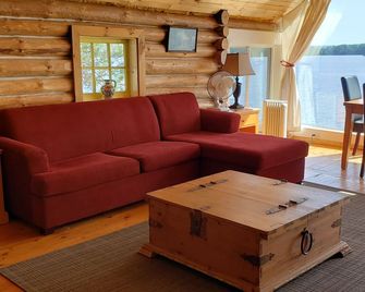 Sunny Peaceful Log Cabin SW Exposure, Sandy Beach and Sunsets - Killaloe - Living room