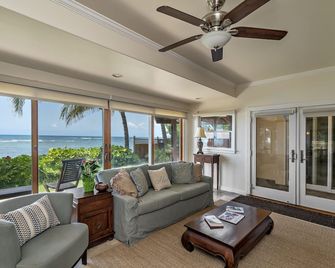Large Family Retreat on Calm Swimming Beach, A/C - Waialua - Sala de estar