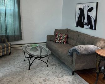 Charming 1-bedroom downtown apartment in the Historic Hotel Royal - Mineral Point - Sala de estar