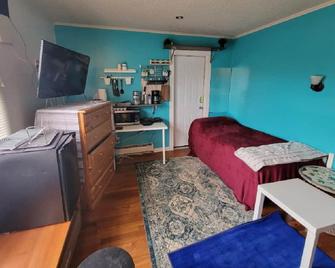 Beautiful Cosy studio with Deck , WiFi, Tv , huge yard , barbecue Rv parking - West Islip - Bedroom