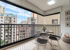 Class and Comfort in the center with 600MB Fiber Internet & Garage - Sao Paulo - Balcony