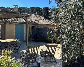 Spacious Provençal apartment at the heart of an organic vineyard - Vacqueyras - Patio