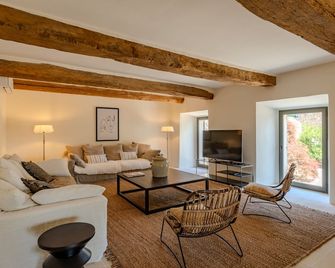 Magnifique Bastide de 8 Chambres, Piscine Chauffée, Gym, vue Imprenable - Saint-Saturnin-lès-Apt - Living room