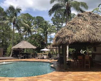 1/1 pool & tiki hut near Wellington Equestrian washer dryer access stores close - Loxahatchee - Pool