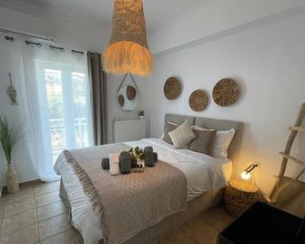 Luxurious 3-bedroom house with panoramic sea view 3 minutes walk from the beach - Chania (Kreta) - Sypialnia