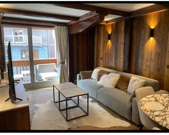 Luxury suite 70m2 balcon courchevel1850 parking - Courchevel - Obývací pokoj