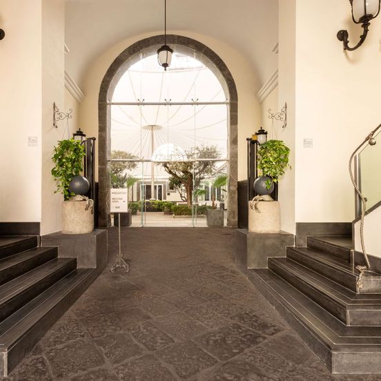 Stairs view of Palazzo Caracciolo Naples