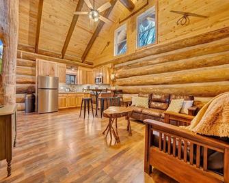 Real Log Cabin w/ Trout Pond close to Mcaffee Knob, Dragons tooth, Tinker Cliffs - Troutville - Living room