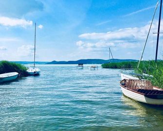 Holiday home 50 m to Lake Balaton with private jetty and boat - Szántód - Vista del exterior
