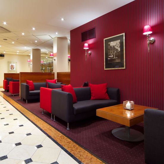 Lobby view of Radisson Blu Ridzene Hotel, Riga