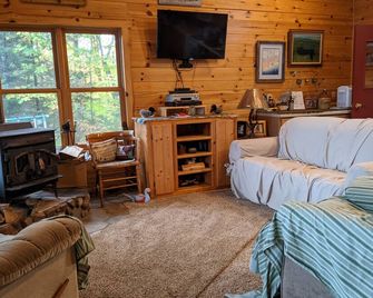 3 Bdrm, Loft, 1.5 baths knotty pine cabin, handicap accessible on 55 acre lake - Lac du Flambeau - Living room