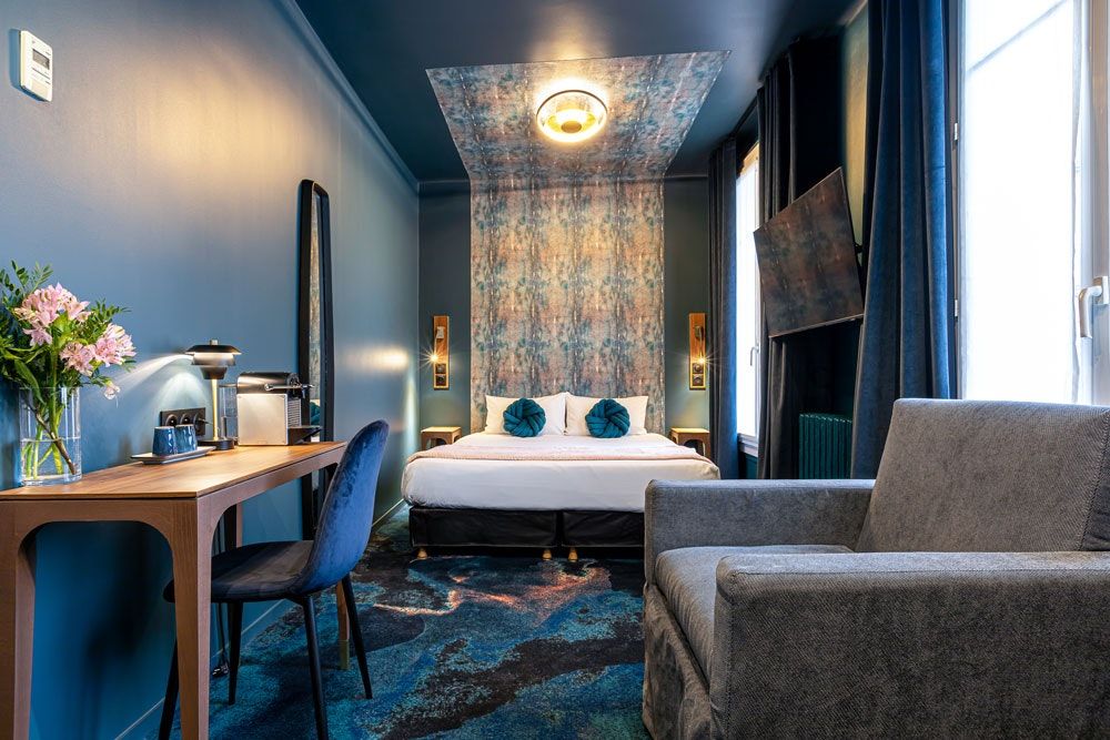 Hotel Glasgow Monceau Paris by Patrick Hayat - פריז - חדר שינה