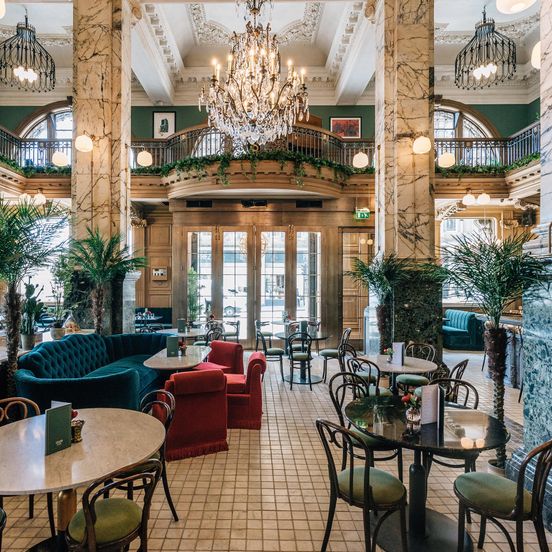 Restaurant view of The Scotsman Hotel