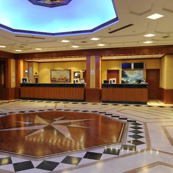 Front desk view of Tower Genova Airport - Hotel & Conference Center