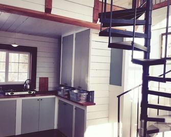 River Run: Secluded Riverside A-Frame & Sauna Two Miles West Of Grand Marais - Grand Marais - Kitchen