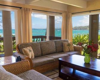 Beachfront Uncrowded Beach Is Your Backyard! 5 Bedroom.Brtmk580110100000brtvnc4122 - Hanalei - Sala de estar