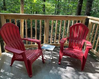 Rustic Tiny Home farm stay minutes from rafting and the National Park - Cosby - Balcony