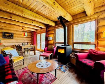 Cabane du Hibou - Wood fireplace - Mont Owl's Head - Potton - Salon