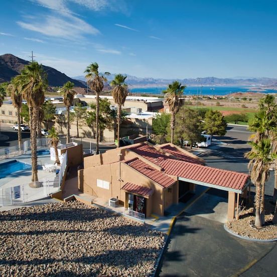 Bedroom view of Lake Mead Inn