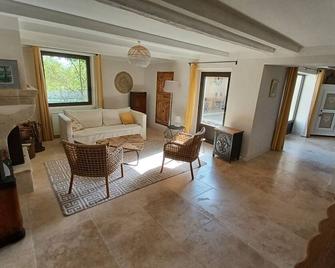 Beautifully restored stone farmhouse surrounded by truffle oaks and lavender. - Taulignan - Sala de estar