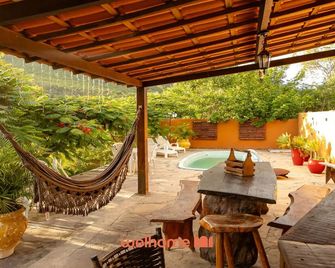 Suíte em Pousada em Rio Grande com Piscina e Vista - Palmeiras - Patio
