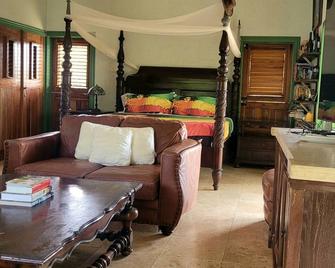 Lion Farm's Eco Villas in 9 Mile Jamaica with Mountain View’s - Bamboo - Sala de estar