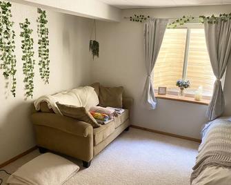 Large basement apartment, private living room, bathroom & kitchenette - Longmont - Living room