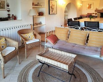 Stone farmhouse near Les Vans, with swimming pool, ideal for families (12 pers) - Saint-Genest-de-Beauzon - Sala de estar