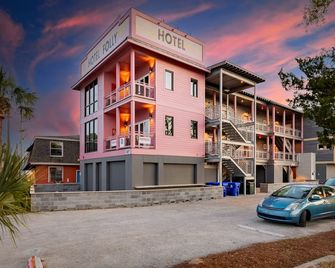 Boutique Hotel Folly Room 6: King Deluxe Studio - cozy porch views of the Folly River - Folly Beach - Building