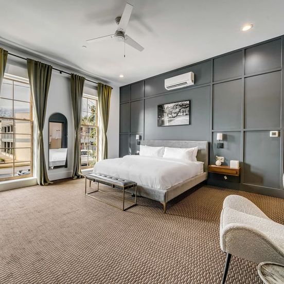 Bedroom view of The Emerald Boutique Stays