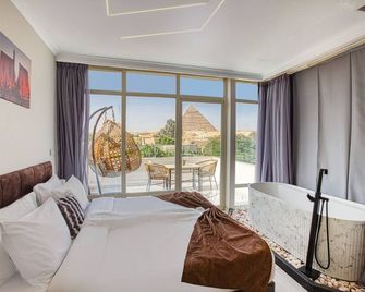 Tree Lounge Pyramids View Inn, Sphinx Giza. - Giza - Спальня