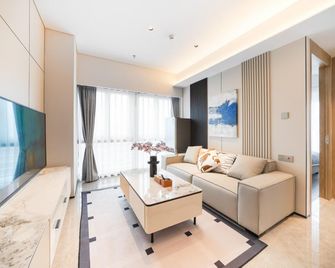 Shenzhen Fuxuan Executive Apartment (Zhongzhou Sungang Subway Station) - Shenzhen - Sala de estar