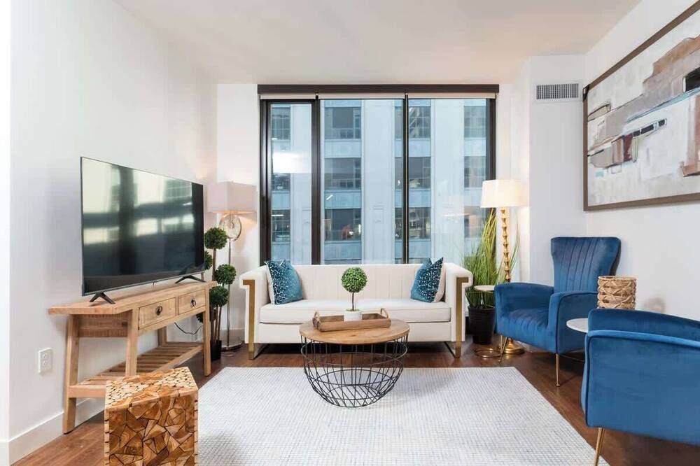 Back-Bay Upscale Central Condo Bos Common Downtown - بوسطن - غرفة معيشة