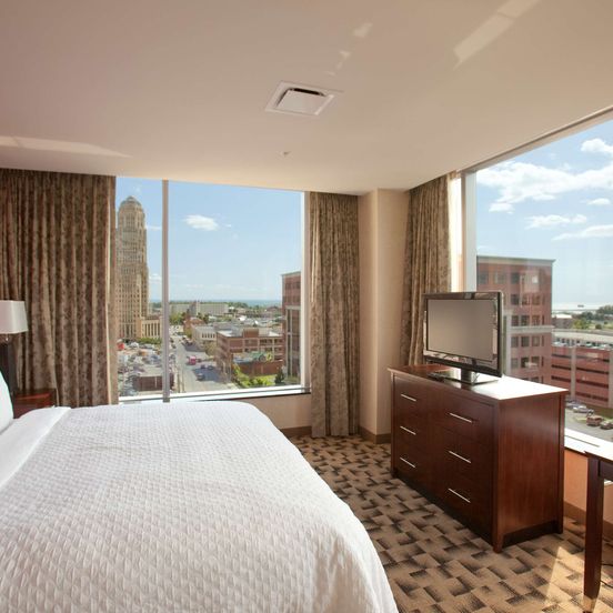 Bedroom view of Embassy Suites Buffalo