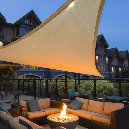 Patio view of Aava Whistler Hotel