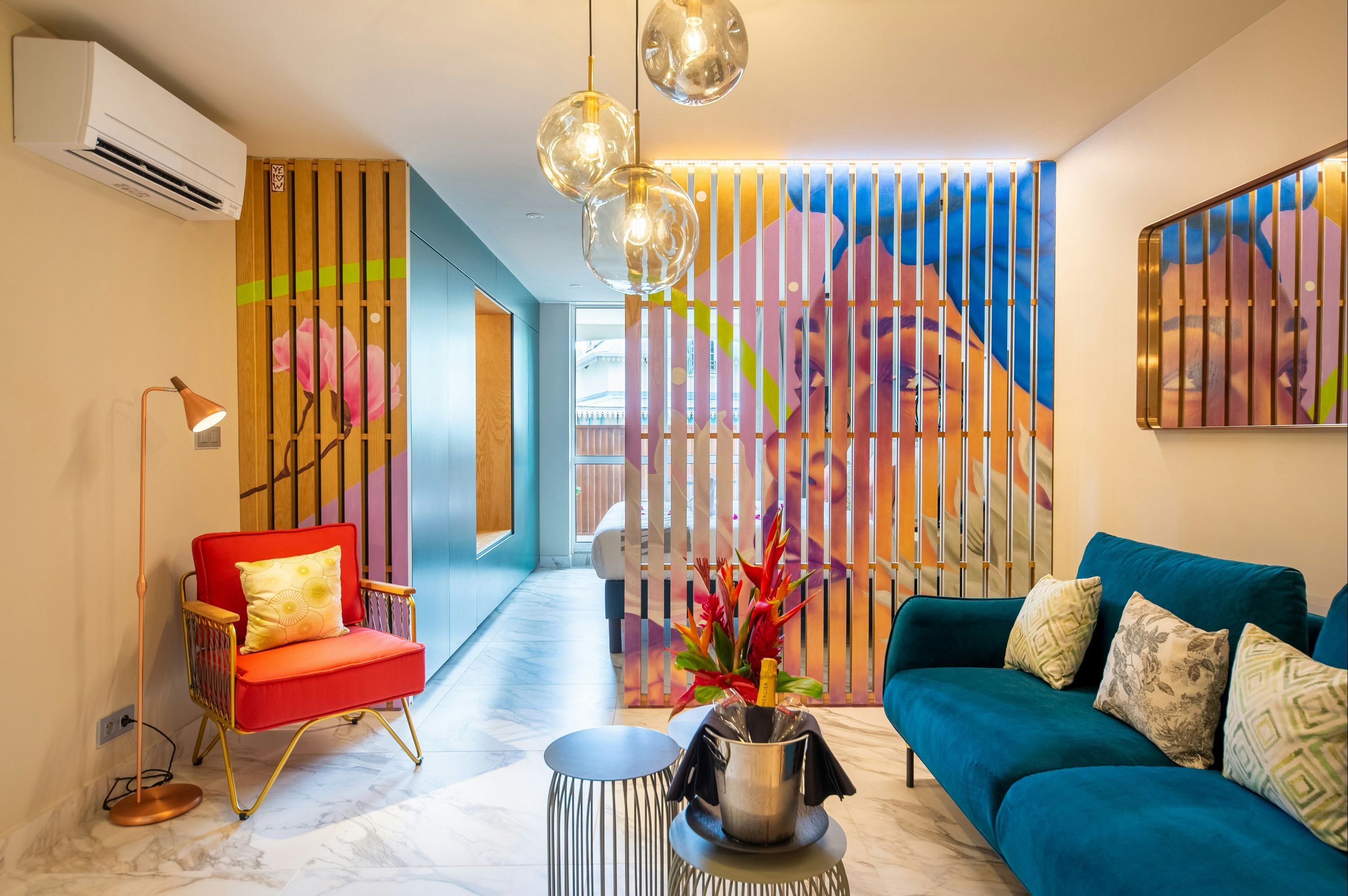 هوتل لا باجيريه - ليه تروا-إيليتس - غرفة نوم