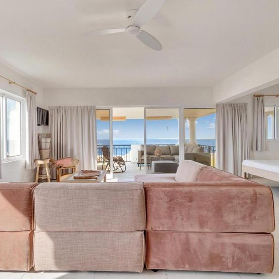 Living room view of Playa Penthouse