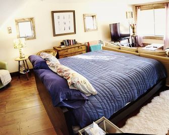 Luxurious sky loft with giant soaker tub, steam room, views - Phoenicia - Bedroom