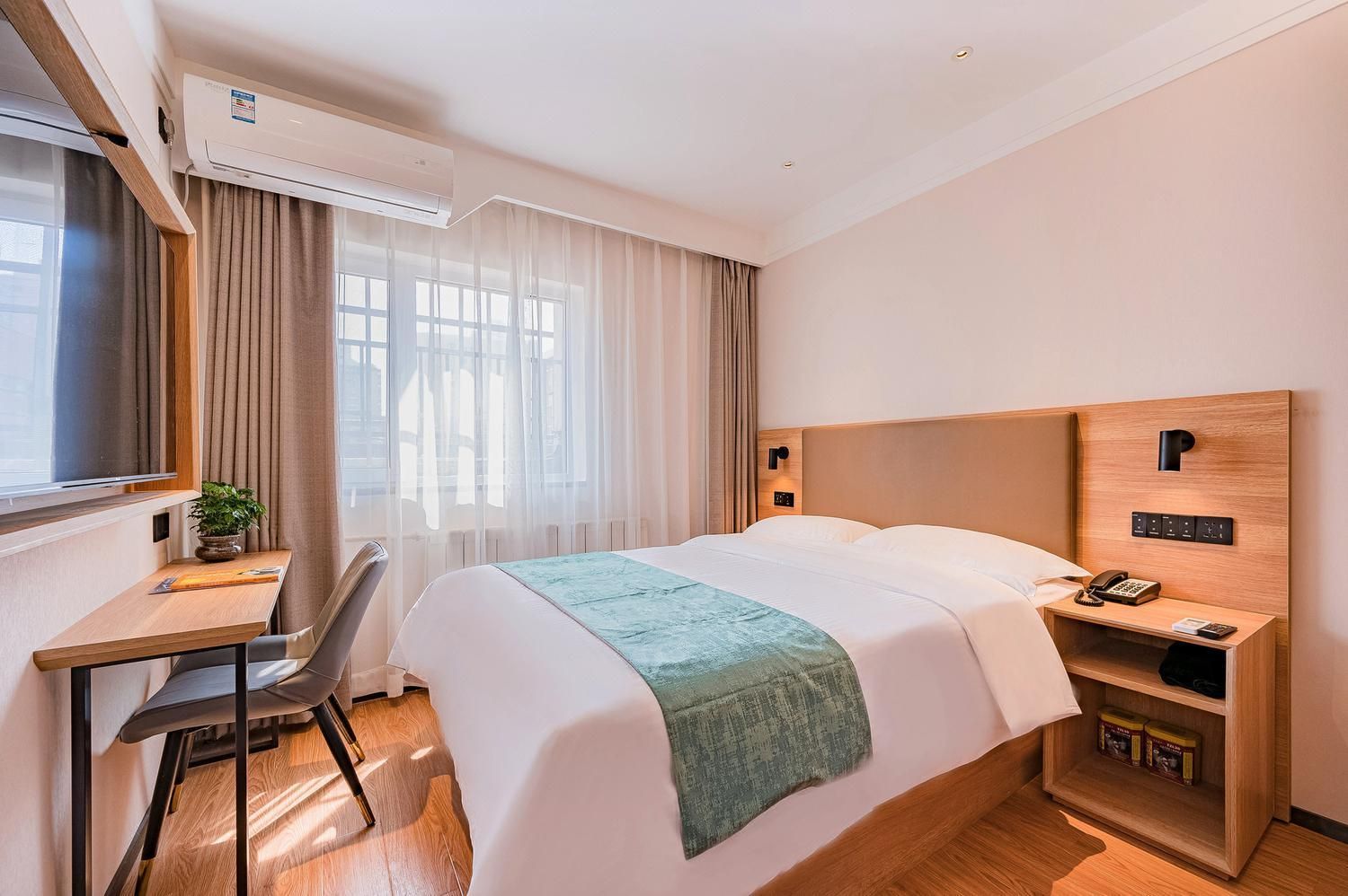 Greentree Inn Beijing Guangmingqiao Express Apartment Hotel - בייג'ין - חדר שינה