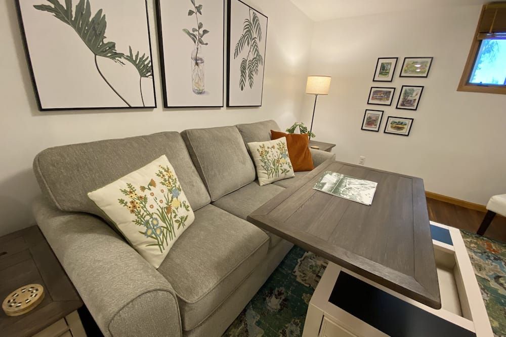 Guest Suite with Hot Tub, sleeps 4 - No nonsense fee - Moscow - Wohnzimmer