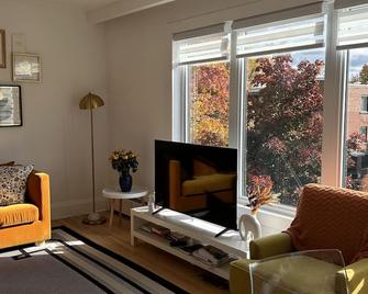 cozy, spacious and bright 3 bedrooms apartment, walking distance to metro. - Montreal - Living room